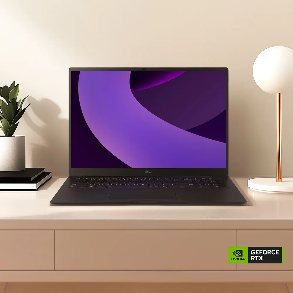 LG 그램 Pro 43.1cm 17Z90TR 시리즈 옵시디안 블랙 컬러 모델의 라이프 스타일 이미지입니다.