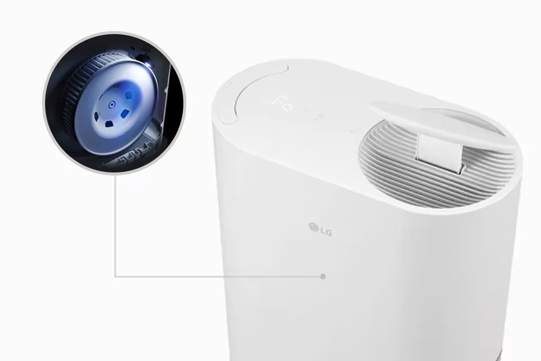 LG 제습기 UV 팬살균 구조 이미지