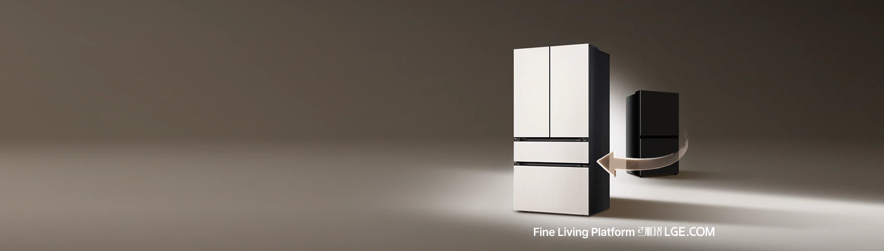밝은 주방에 4도어 냉장고, 스탠드 김치냉장고, Fine Living Platform, 르게다꼼, LGE.COM
