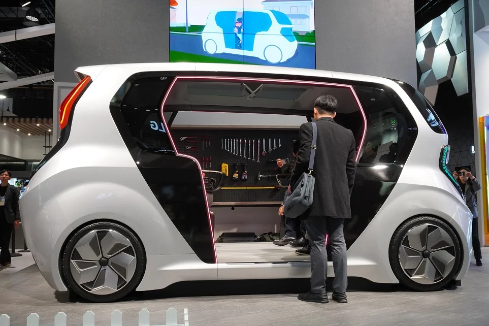 CES 2020 LG전자 부스 ‘커넥티드카’ 모습
