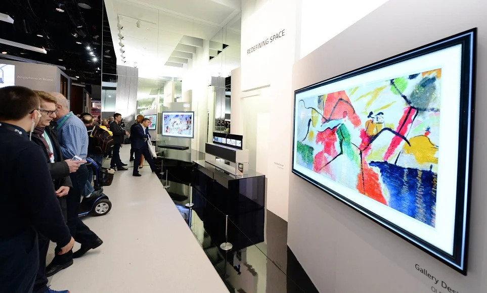 CES 2020에서 선보인 LG전자 올레드 TV 모습