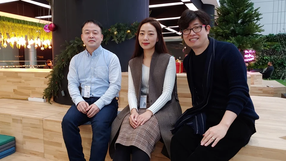 BS디자인연구소 조경철 책임, 주연주 선임, 김형진 책임 모습
