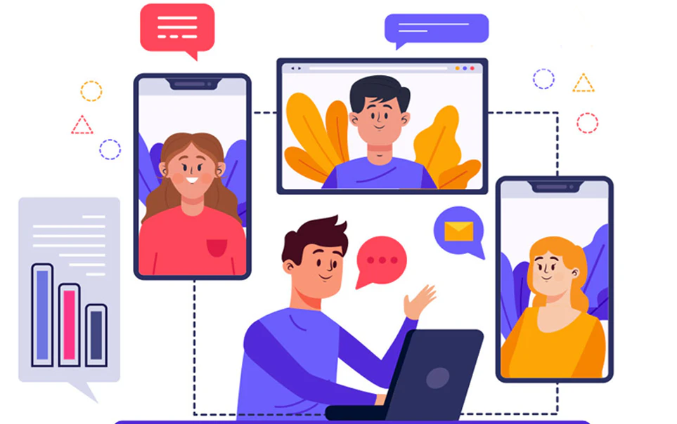 모바일 환경에 친숙하고 최신 트렌드를 추구하는 MZ세대를 설명하는 이미지