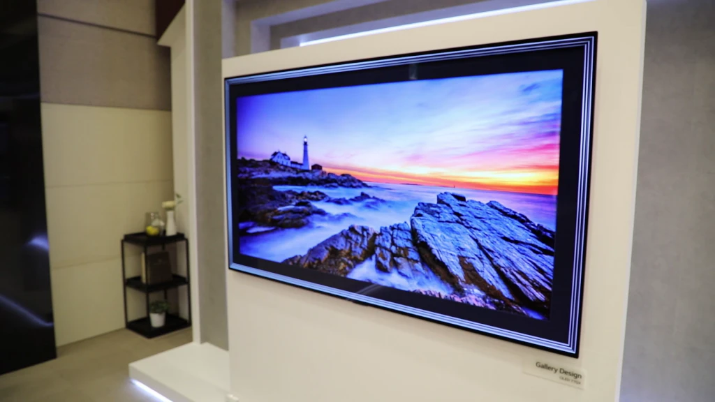 세계적인 디자인 어워드가 인정한 디자인 갤러리 디자인 올레드 TV