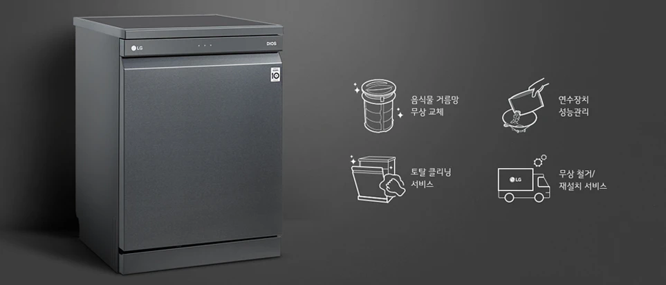 LG 디오스 식기세척기 케어솔루션 그래픽 이미지 LG 디오스 식기세척기 케어솔루션 그래픽 이미지