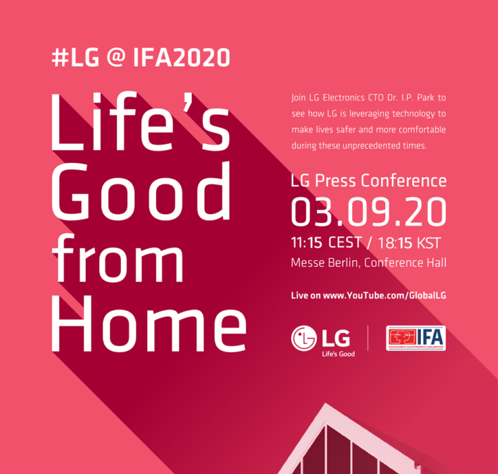LG전자 IFA2020 초청장 이미지