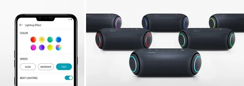 LG 엑스붐 Go 전용앱 연동 모습 LG 엑스붐 Go 전용앱 연동 모습