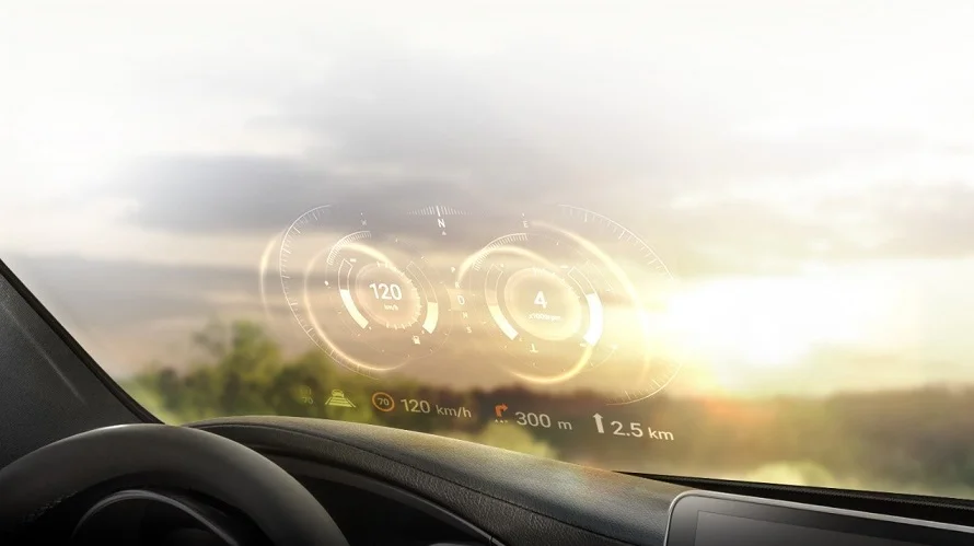 LG전자가 개발한 자동차부품 AR기술 'HUD' 가상이미지