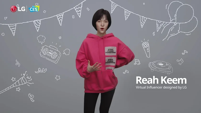 LG전자가 디자인한 가상인간 '래아'가 프레스 콘퍼런스에서 혁신 기술을 소개하고 있다. LG전자가 디자인한 가상인간 '래아'가 프레스 콘퍼런스에서 혁신 기술을 소개하고 있다.