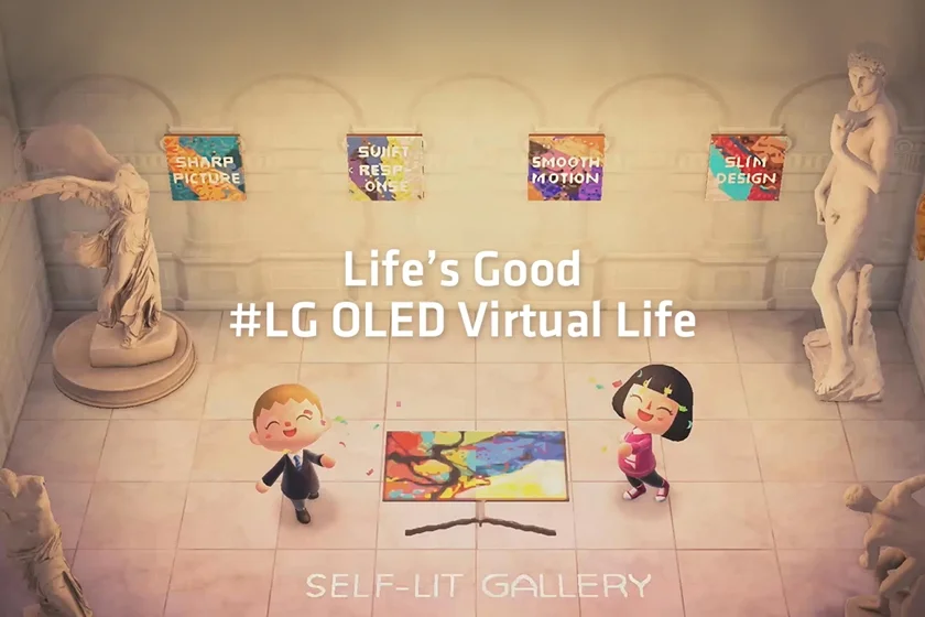 LG전자가 인기 게임 '모여봐요 동물의 숲'에 LG 올레드 TV를 알리는 가상 공간인 '올레드 섬'을 마련했다. 게이머들은 LG전자가 게임 공간에 마련해 놓은 올레드 섬에 방문해서 스포츠, 영화, 게이밍, 라이프스타일 디자인 등 다양한 컨셉에 맞게 꾸며진 LG 올레드 TV를 보고 게임 내 마련된 다양한 이벤트도 즐길 수 있다. 사진은 동물의 숲 게임에 마련된 올레드 섬의 모습. LG전자가 인기 게임 '모여봐요 동물의 숲'에 LG 올레드 TV를 알리는 가상 공간인 '올레드 섬'을 마련했다. 게이머들은 LG전자가 게임 공간에 마련해 놓은 올레드 섬에 방문해서 스포츠, 영화, 게이밍, 라이프스타일 디자인 등 다양한 컨셉에 맞게 꾸며진 LG 올레드 TV를 보고 게임 내 마련된 다양한 이벤트도 즐길 수 있다. 사진은 동물의 숲 게임에 마련된 올레드 섬의 모습.