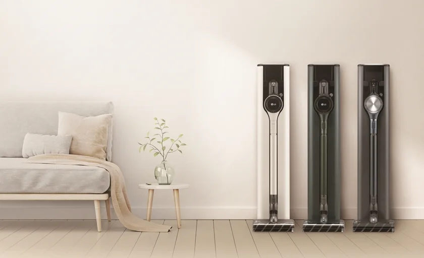 올인원타워를 갖춘 LG 코드제로 A9S의 인테리어 사진. 올인원타워를 갖춘 LG 코드제로 A9S의 인테리어 사진.