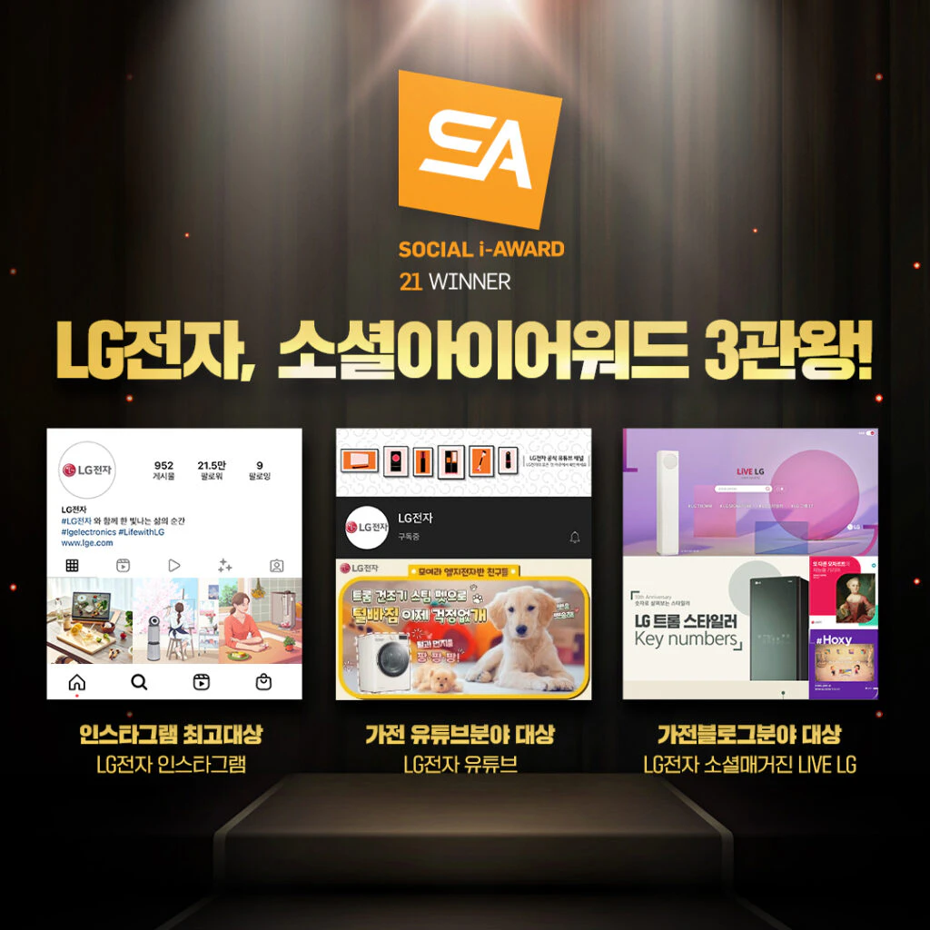LG전자 소셜아이어워드 3관왕 달성