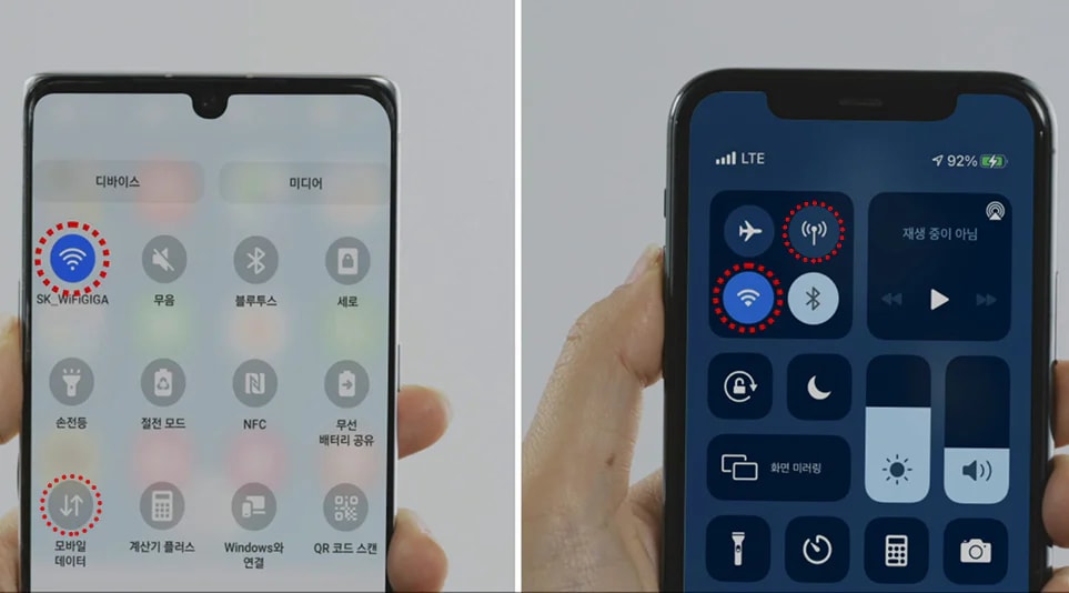 LG ThinQ 앱 사용 시 셀룰러 데이터 해제 및 Wi-Fi 연결 필요 LG ThinQ 앱 사용 시 셀룰러 데이터 해제 및 Wi-Fi 연결 필요