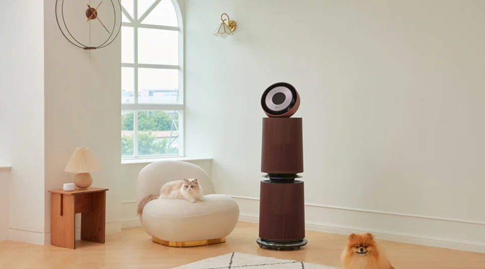 사람과 반려동물 모두를 위한 LG 퓨리케어 360° 공기청정기 펫 알파 오브제컬렉션