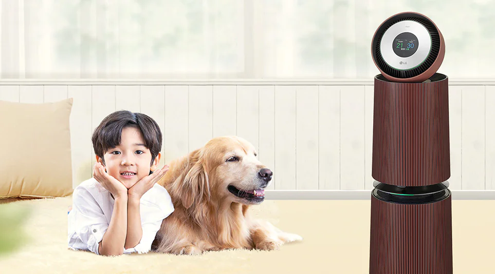 사람과 반려동물 모두를 위한 LG 퓨리케어 360° 공기청정기 펫 알파 오브제컬렉션