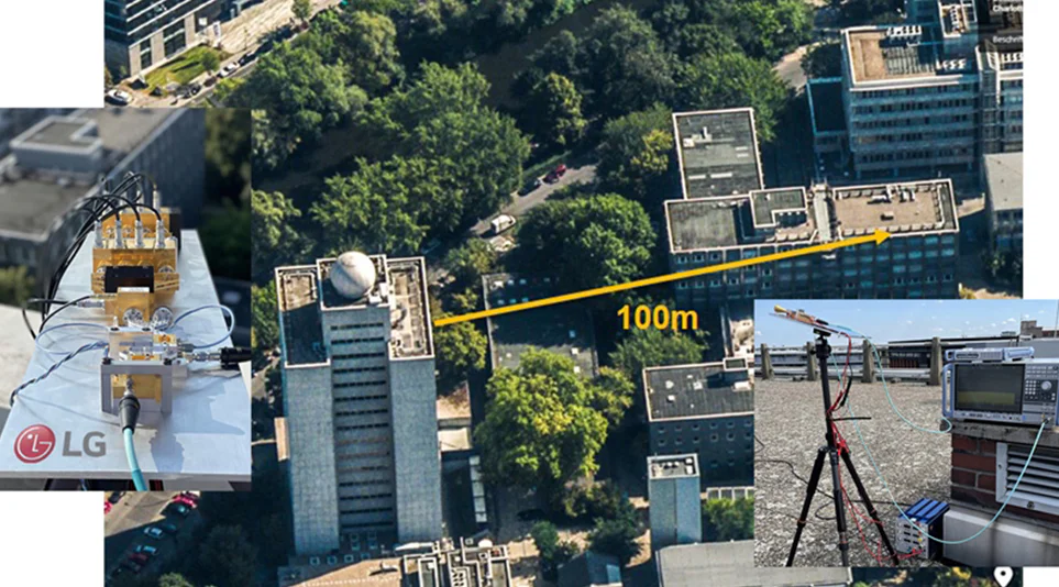 최근 6G 기술을 활용해 실외에서 통신 신호를 직선거리 100m 이상 전송하는 데 성공한 LG전자