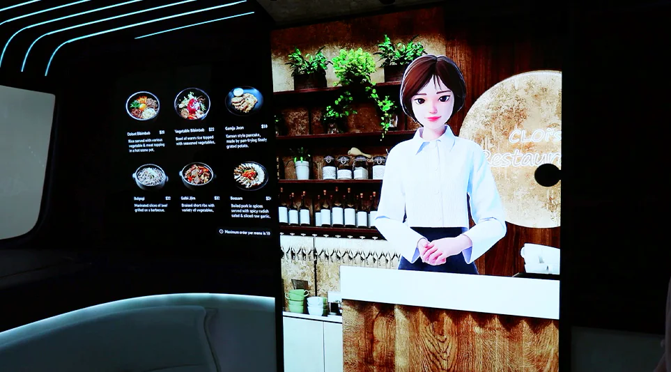 LG 옴니팟 안에서 음식을 주문할 수 있다. LG 옴니팟 안에서 음식을 주문할 수 있다.