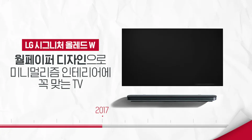 벽에 그림을 걸어놓은 듯한 디자인을 가진 ‘LG 시그니처 올레드 W’