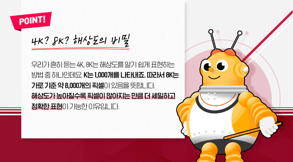 해상도를 표현하는 단어에 대한 설명, 출처: LG디스플레이 뉴스룸