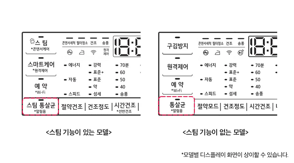14kg 이상 건조기 알림음 설정 방법