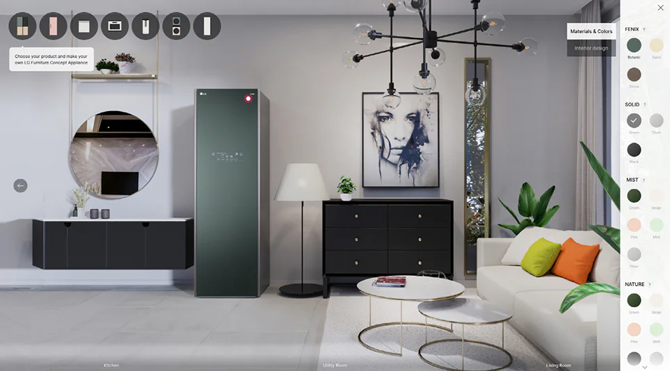 일상에서 사용되는 LG 오브제 컬렉션(스타일러)의 모습 일상에서 사용되는 LG 오브제 컬렉션(스타일러)
