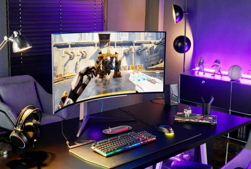 LG전자가 세계 최초로 올레드와 240Hz 고주사율을 모두 갖춰 게이밍 경험을 극대화하는 올레드 게이밍 모니터를 출시한다. 45형 LG 울트라기어 올레드 커브드 모니터 신제품 LG전자가 세계 최초로 올레드와 240Hz 고주사율을 모두 갖춰 게이밍 경험을 극대화하는 올레드 게이밍 모니터를 출시한다. 45형 LG 울트라기어 올레드 커브드 모니터 신제품