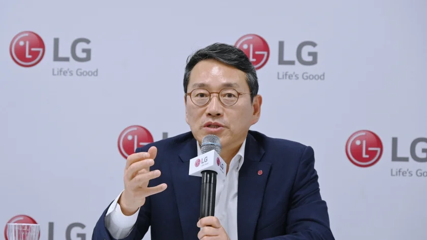 LG전자 CEO 조주완 사장 LG전자가 개최한 美 라스베이거스 CES 2023 현장에서 기자간담회를 진행중인 LG전자 CEO 조주완 사장
