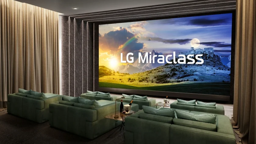 시네마 LED 'LG 미라클래스'가 극장에 설치된 연출 이미지