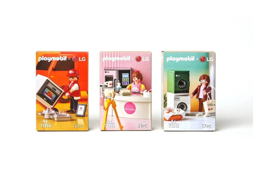 LG전자가 독일 유명 완구 브랜드 ‘플레이모빌(Playmobil)’과 협업해 만든 LG 가전 및 인물 피규어 LG전자가 독일 유명 완구 브랜드 ‘플레이모빌(Playmobil)’과 협업해 만든 LG 가전 및 인물 피규어