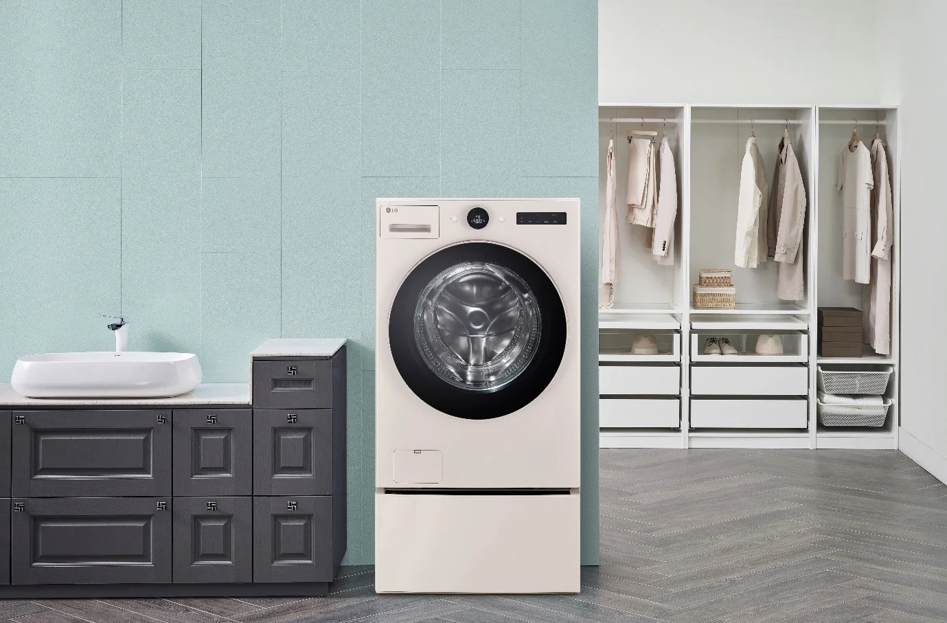 LG전자의 올인원 세탁건조기의 ‘LG 트롬 오브제컬렉션 워시콤보’