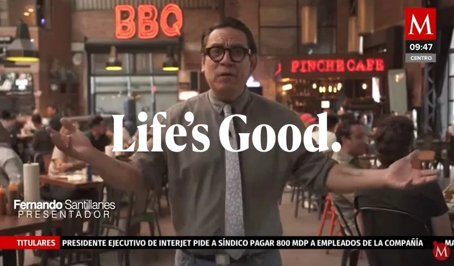 지난 3월 밀레니오 텔레비지온(Milenio Televisión)에 송출된 LG전자의 Life’s Good 슬로건
