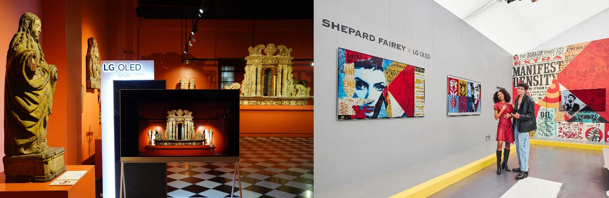 LG OLED TV로 구현한 후안 루나(Juan Luna)의 대표작 ‘스폴리아리움(SPOLIARIUM)’과 셰퍼드 페어리(Shepard Fairey)의 작품들