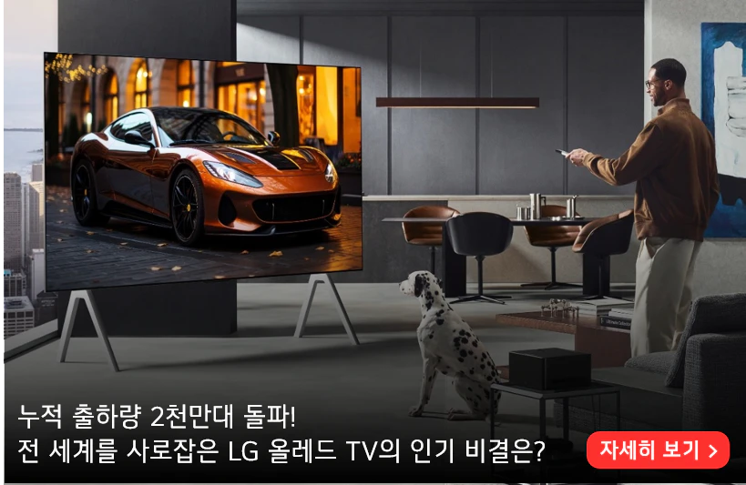누적 출하량 2천만대 돌파!
전 세계를 사로잡은 LG 올레드 TV의 인기 비결은?

자세히 보기