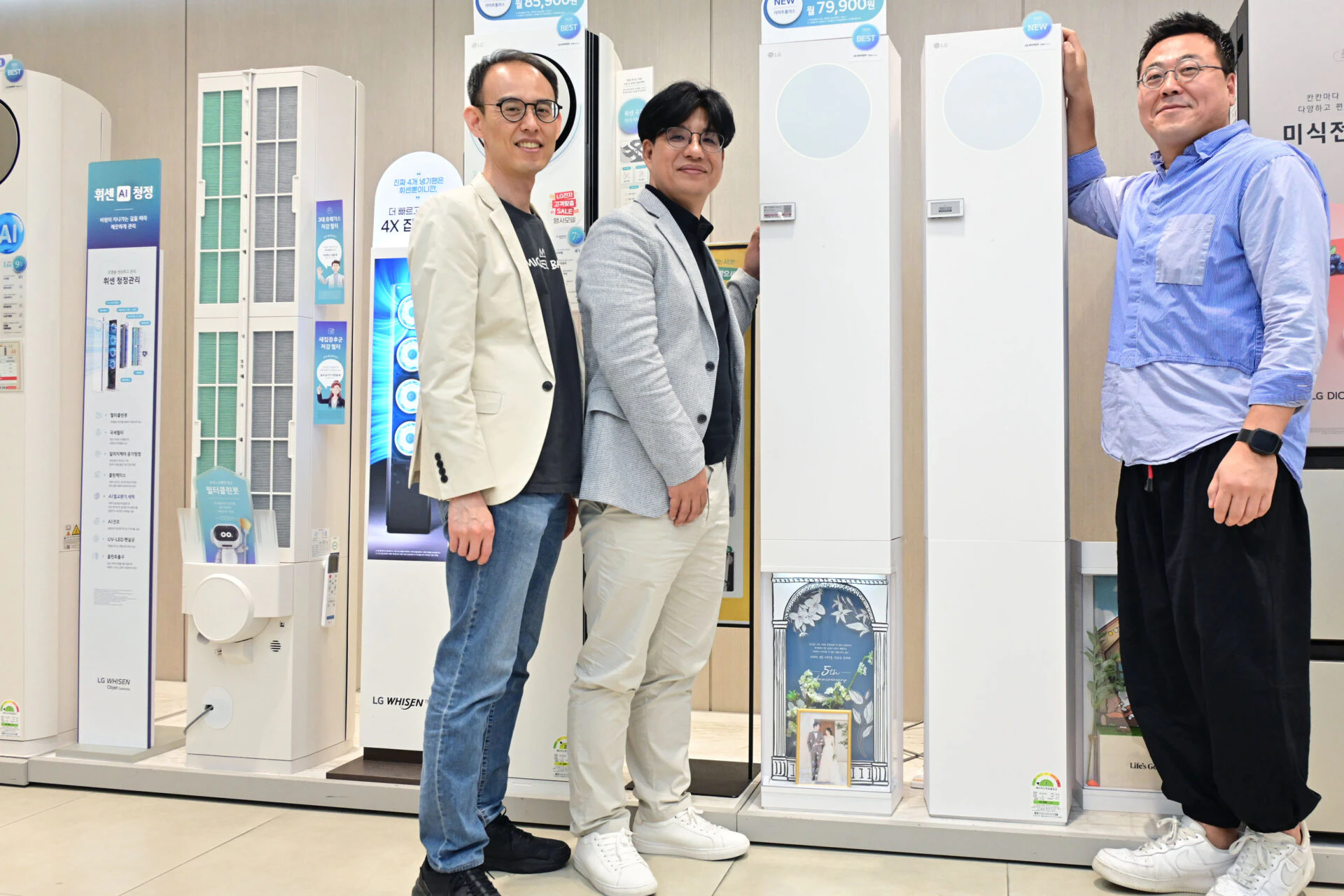 ‘클린뷰’ 개발의 핵심 역할을 한 (왼쪽부터) 박재성 책임, 문성국 책임, 이성호 책임