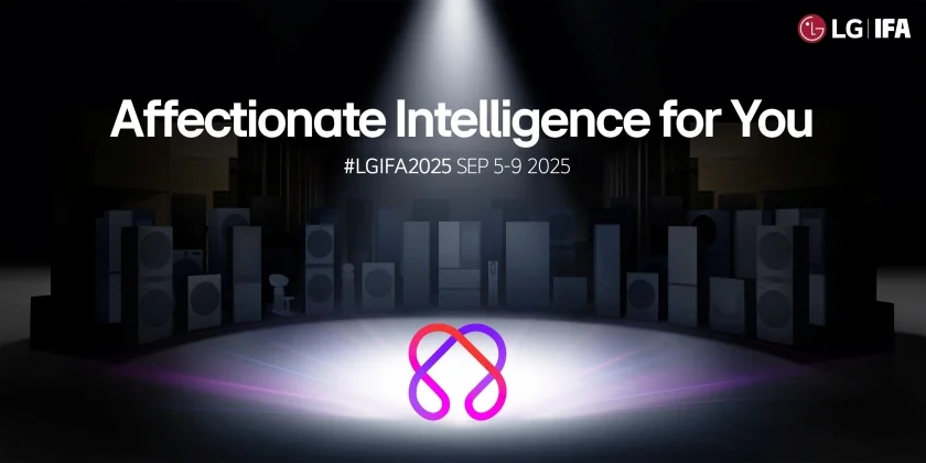 올해 LG전자의 전시 주제인 'LG AI 가전의 오케스트라'를 형상화한 초청장.