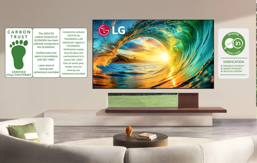“탄소·플라스틱 줄이고 재활용 소재는 늘렸다!”  LG TV, ESG 관련 3개 인증 연이어 획득